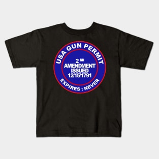 USA Gun Permit Kids T-Shirt